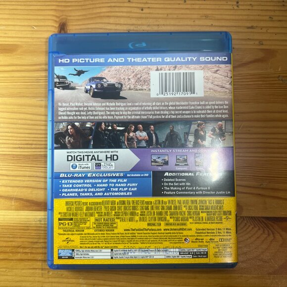 Fast & Furious 6 (Blu-Ray+DVD+Digital) Very Good $7 - Picture 4 of 7